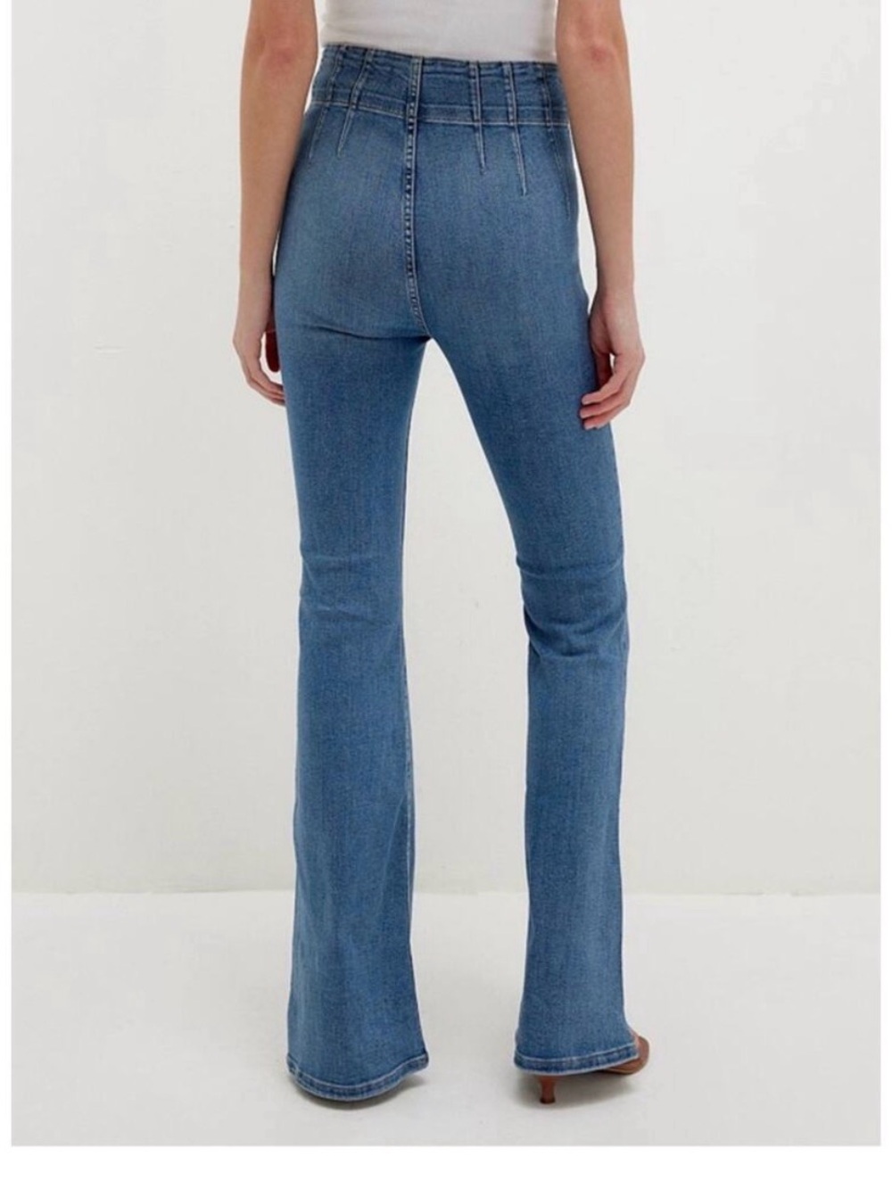 Free People We The Free NWOT High-Rise Blue Flare Jeans - Women's